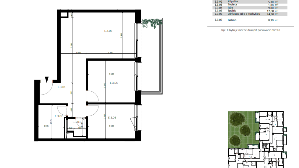 E.3/ 3-izbový byt