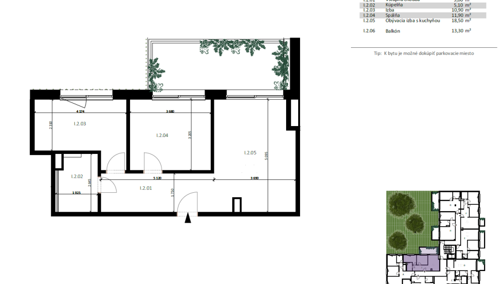 DOMINANT REAL - na predaj 2-izbový apartmán v projekte Teslova