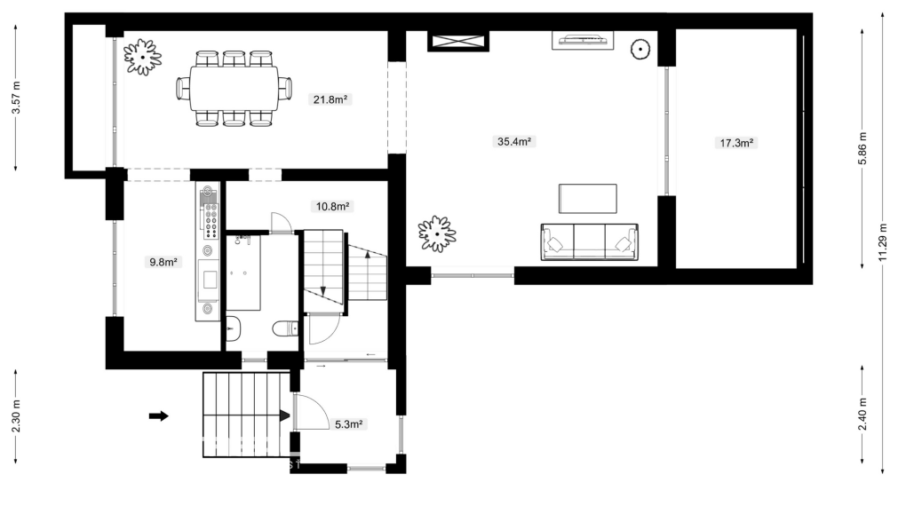 DOMINANT REAL - Priestranný rodinný dom s prístavbou a samostatným bytom – Rusovce
