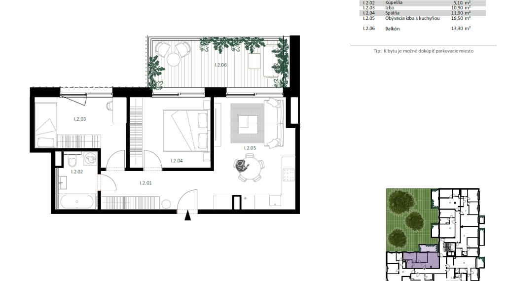 I.2/ 3-izbový apartmán