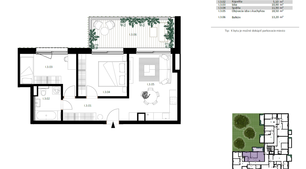 I.3/ 3-izbový apartmán