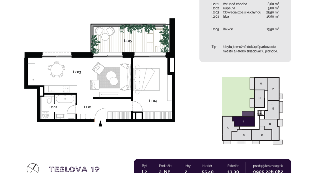 I.2/ 2-izbový apartmán