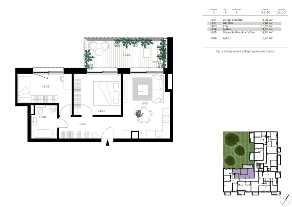 I.3/ 3-izbový apartmán