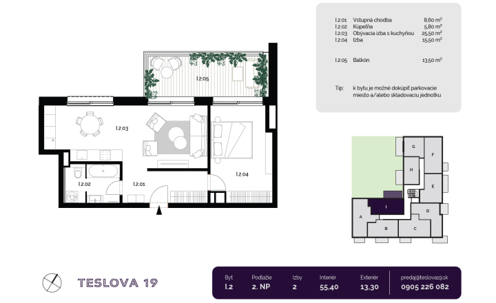 I.2/ 2-izbový apartmán