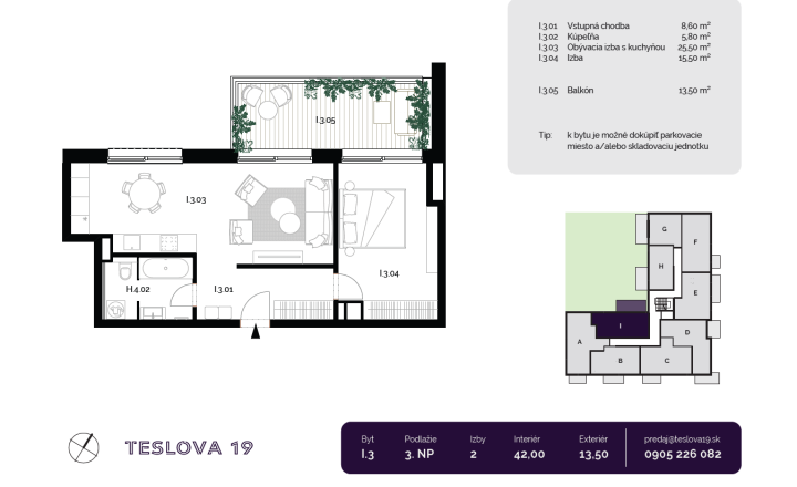 I.3/ 2-izbový apartmán